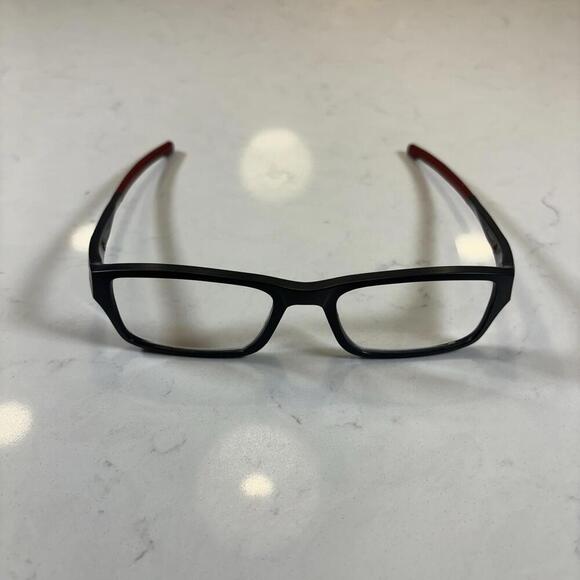 Oakley OX 8039-0553 Chamfer Eyeglasses Glasses Gray Pavement Red 53mm - Picture 2 of 9